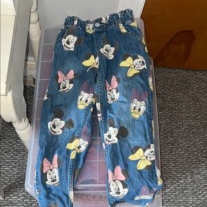 Disney Character Print Denim Pants